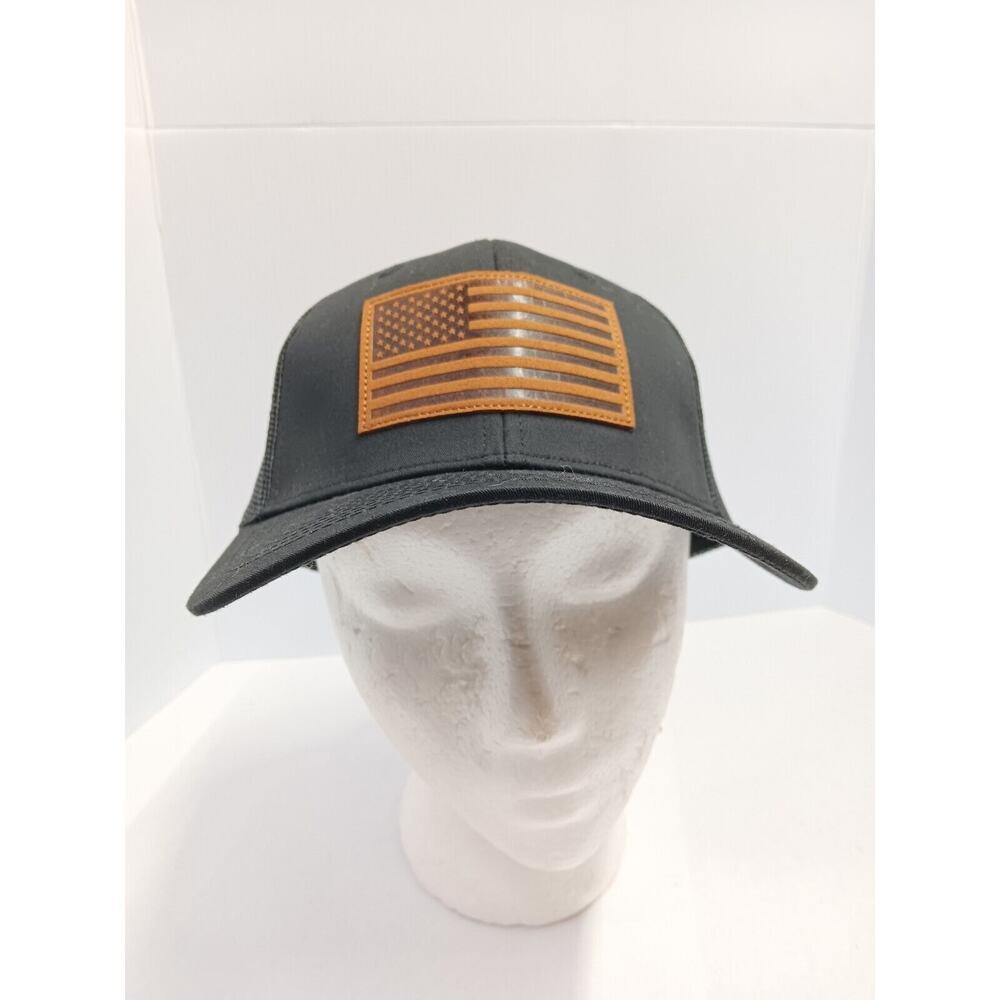 New American Flag Leather Patch Adjustable Snapba… - image 2